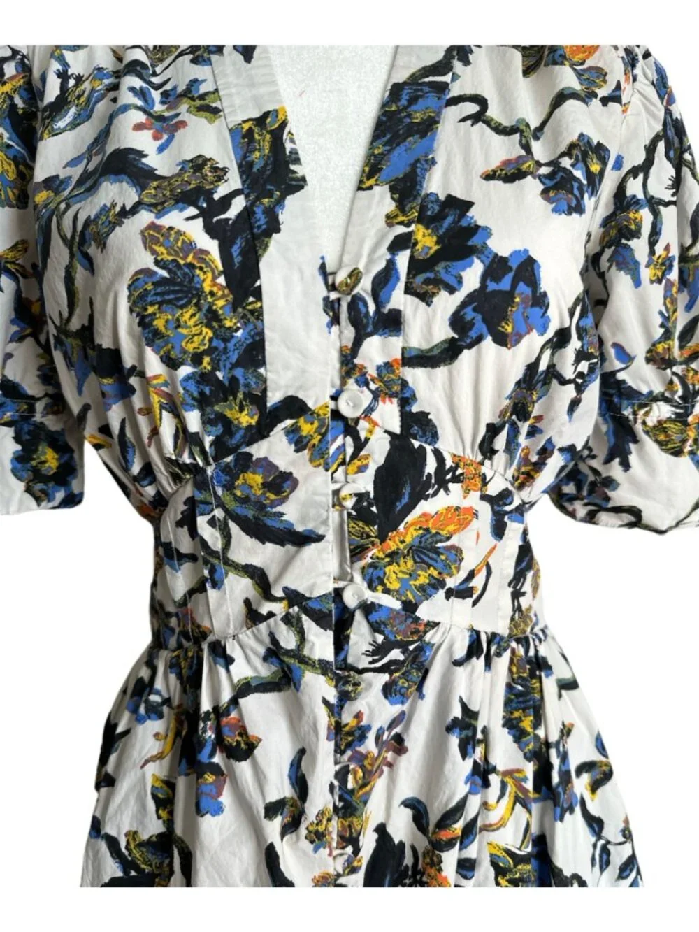 Diane von Furstenberg Floral Erica Dress in Fauna Toile Womens Aline fit and - Picture 8 of 16
